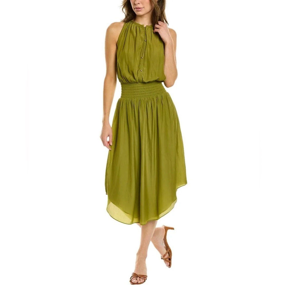 Elegant Olive Green Women's Dress